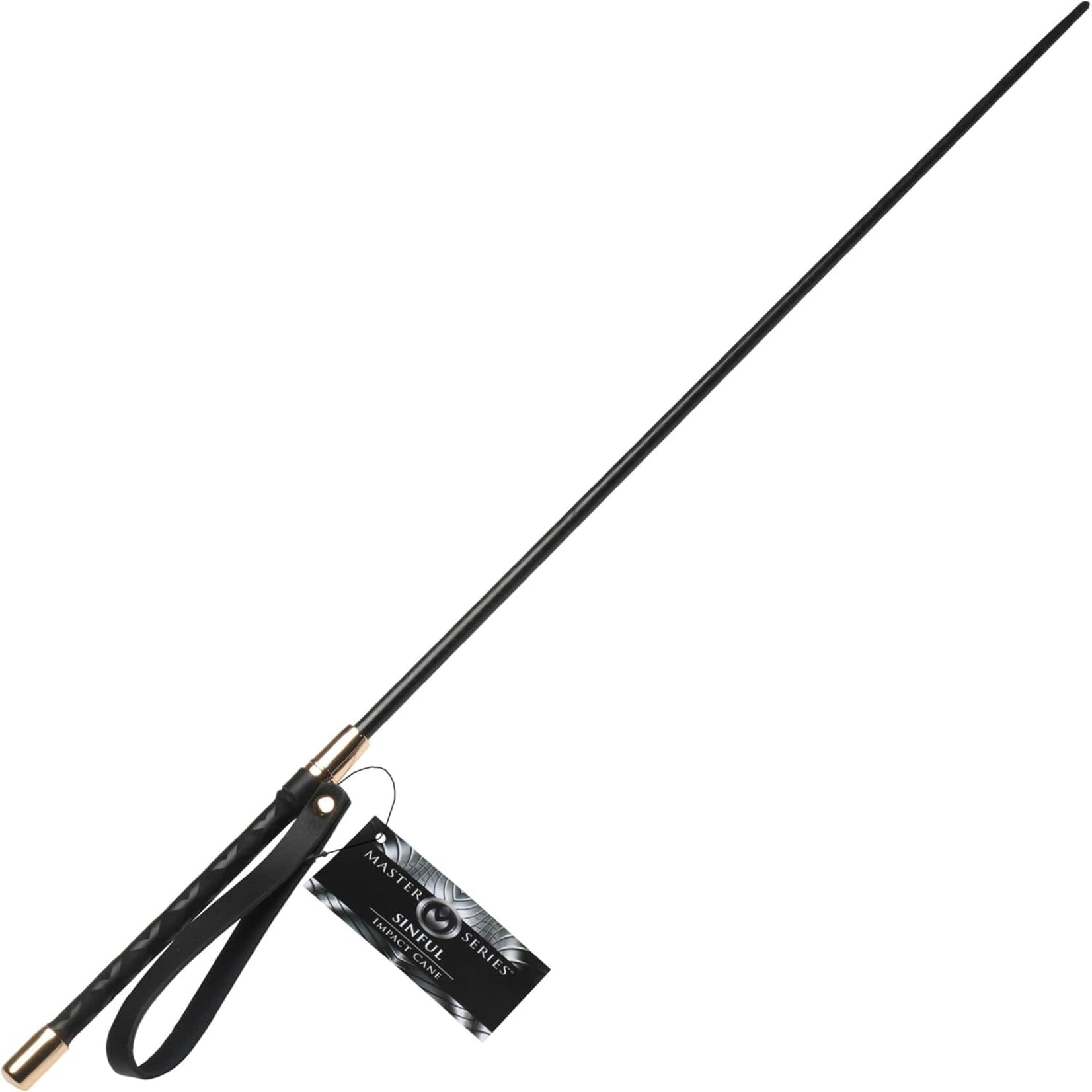 XR Brands Master Series Master Series Sinful Impact Cane - Black/Gold