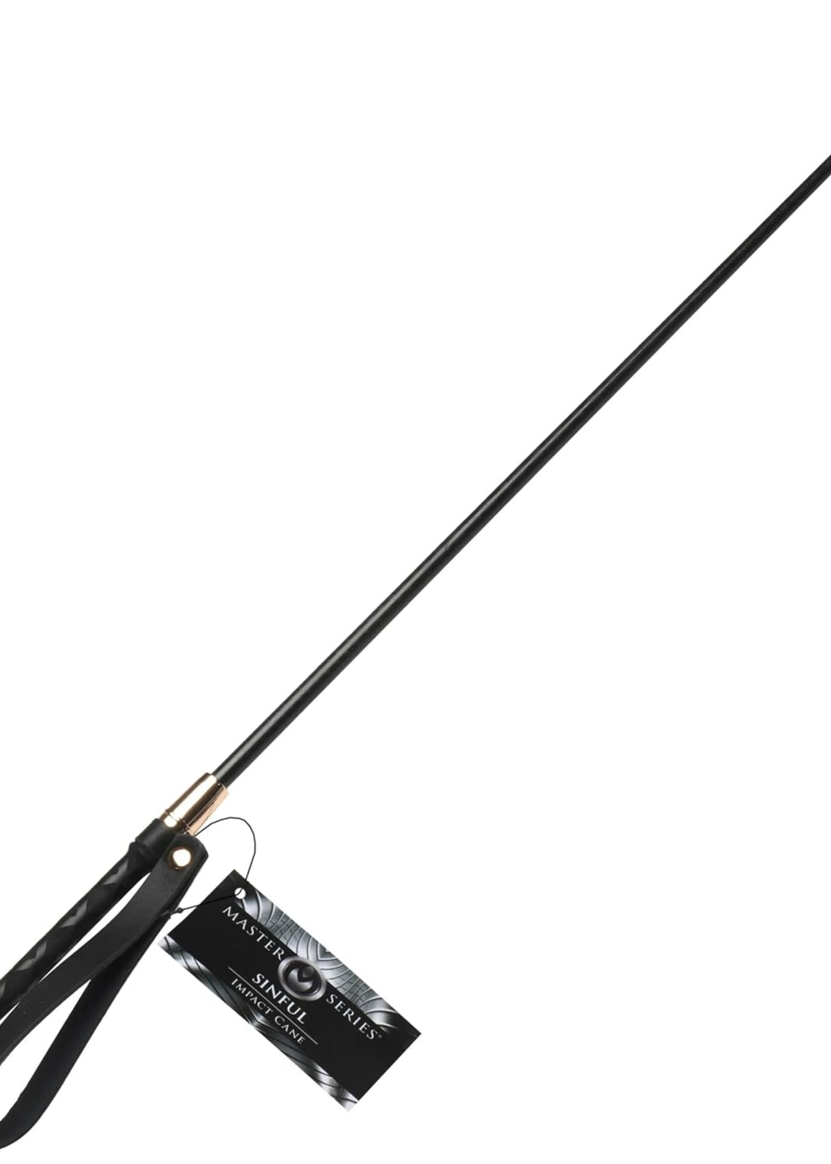 XR Brands Master Series Master Series Sinful Impact Cane - Black/Gold