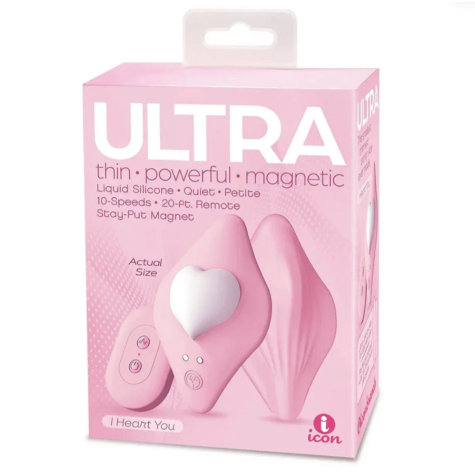 Icon Brands Ultra Rechargeable Silicone Panty Vibe with Remote Control