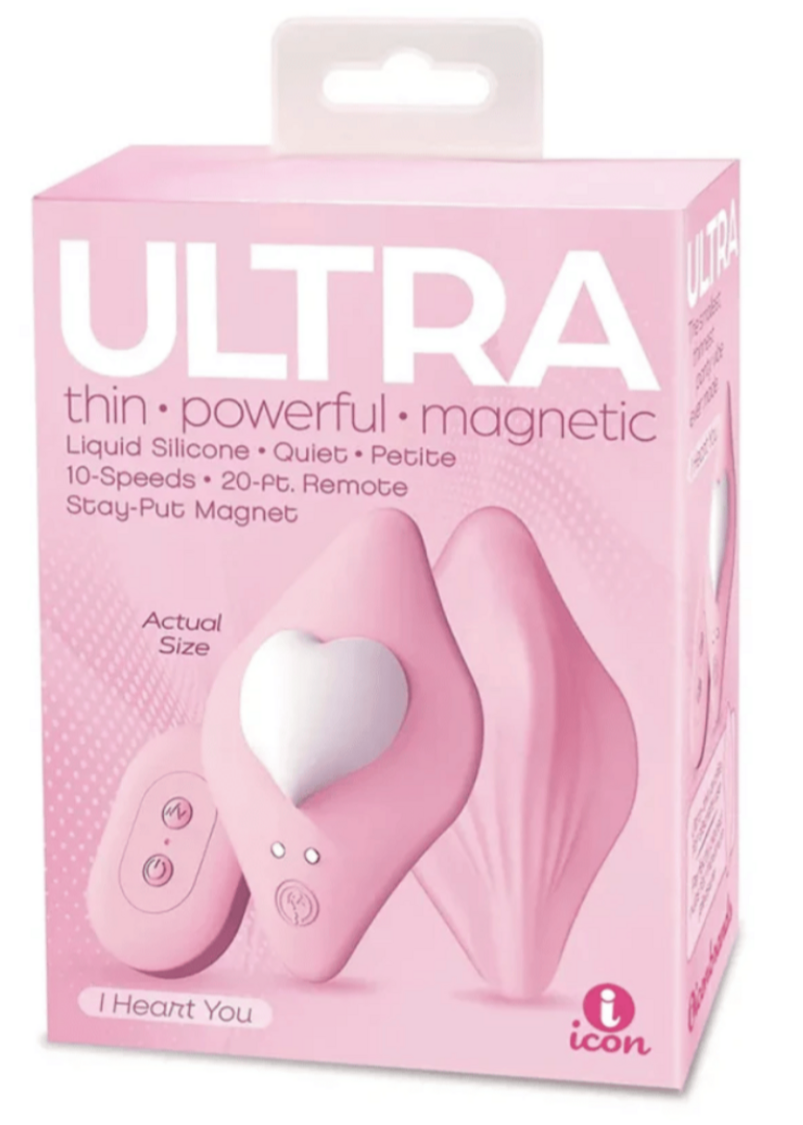 Icon Brands Ultra Rechargeable Silicone Panty Vibe with Remote Control