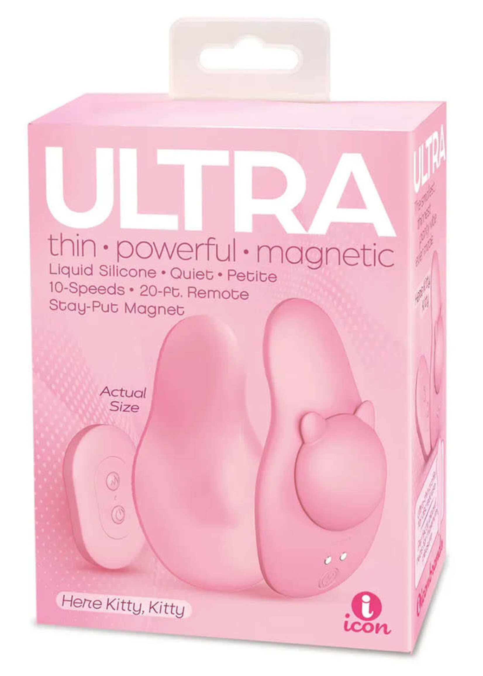 Icon Brands Ultra Rechargeable Silicone Panty Vibe with Remote Control