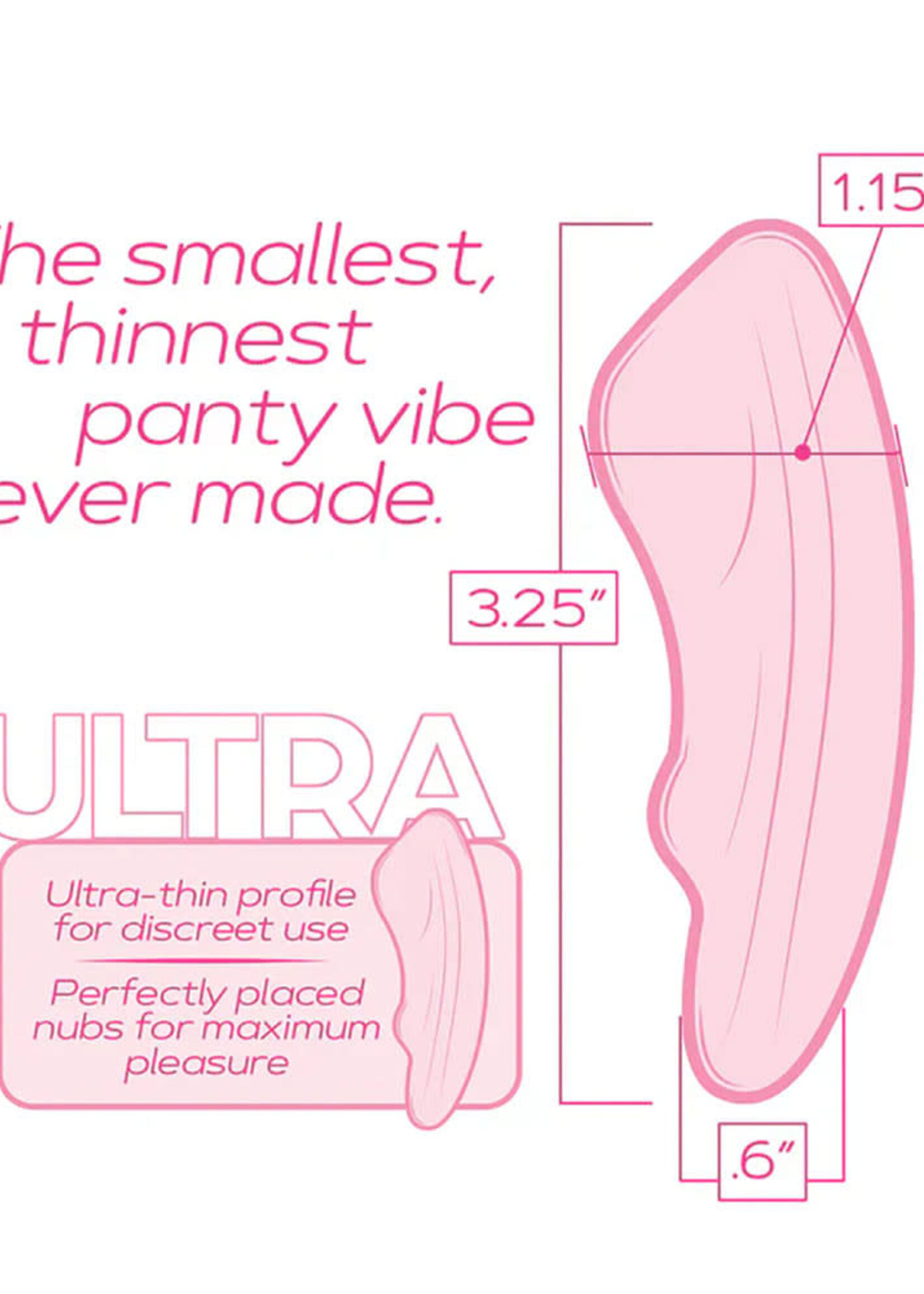 Icon Brands Ultra Rechargeable Silicone Panty Vibe with Remote Control