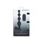 Shots Levelz Levelz Beaded Vibrating Silicone Rechargeable Anal Plug with Remote Control - Black