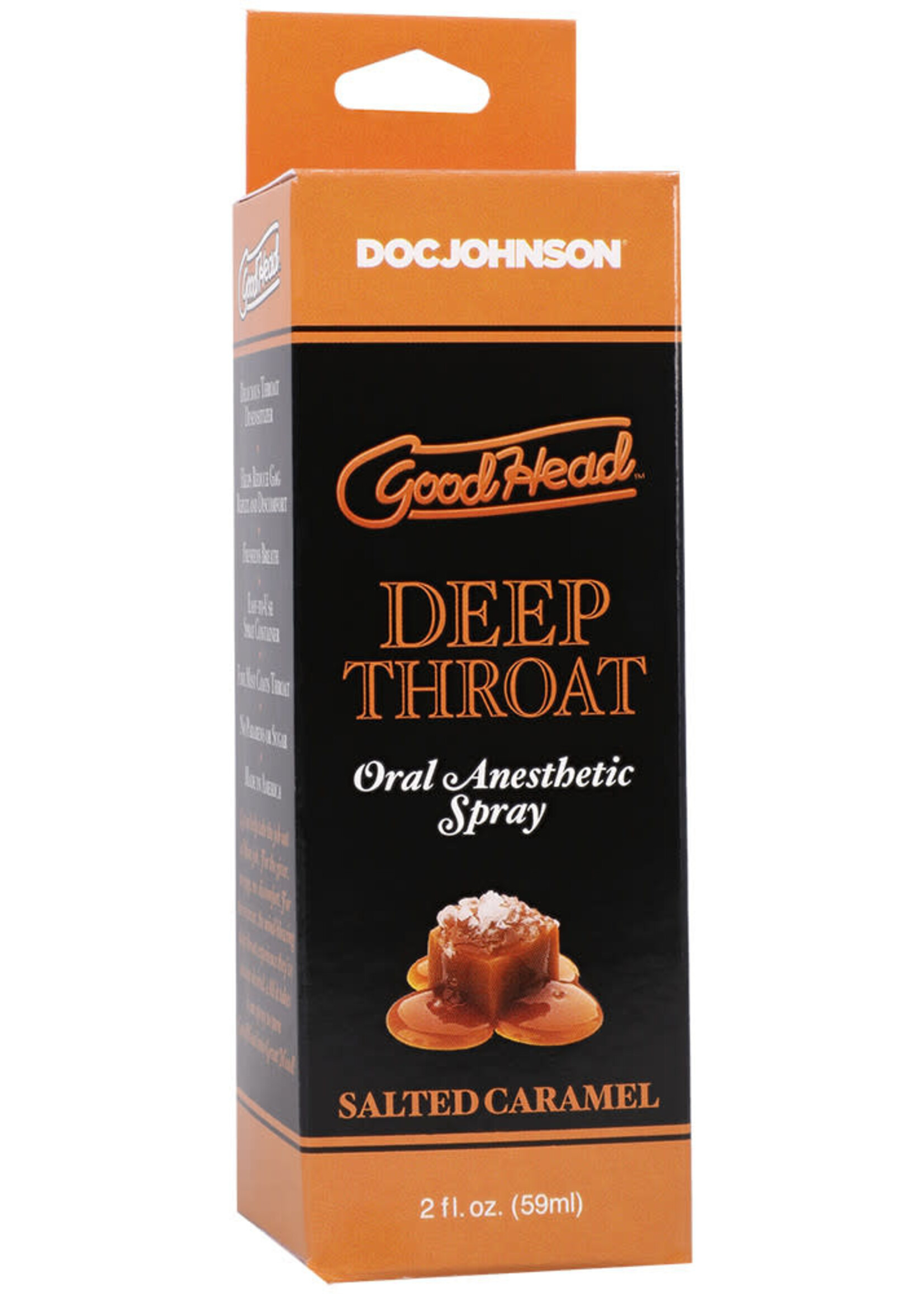 Doc Johnson Goodhead Deep Throat Spray Salted Caramel 2 oz.