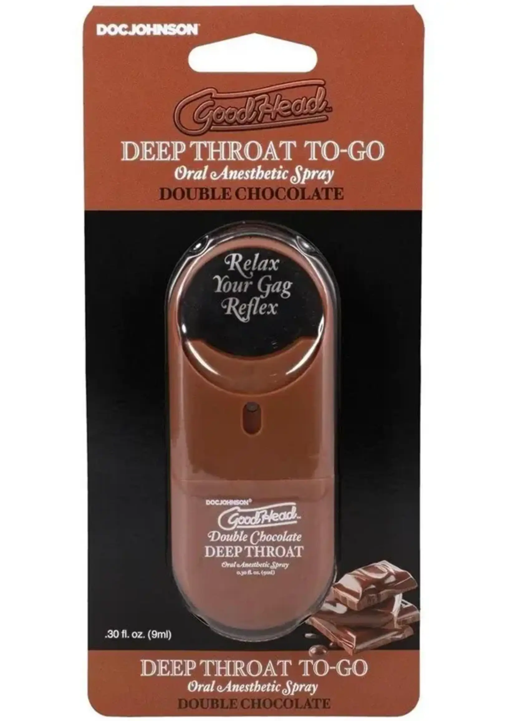 Doc Johnson Goodhead - Deep Throat Spray to-Go - Double Chocolate - .30 Fl. Oz.