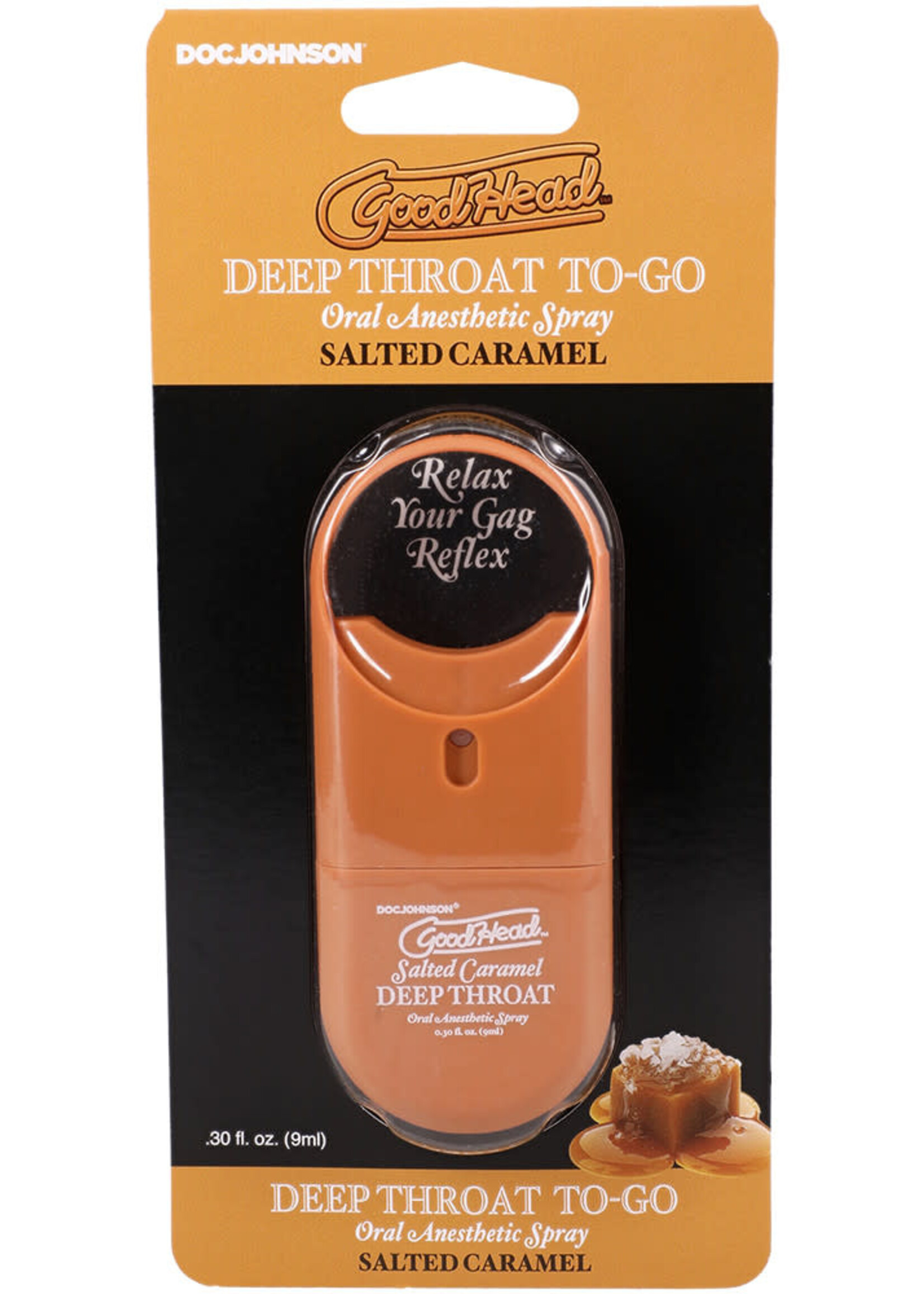 Doc Johnson Goodhead Deep Throat Spray To-Go Salted Caramel 0.30 oz.