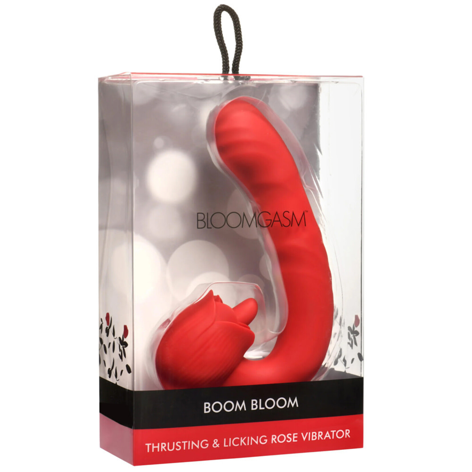 XR Brands Bloomgasm Boom Bloom Thrusting & Licking Rose Vibrator