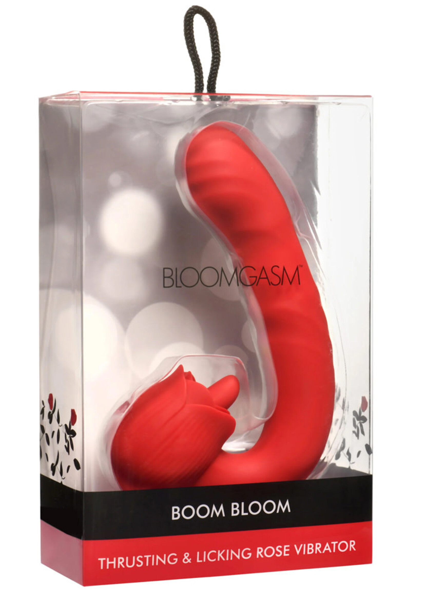 XR Brands Bloomgasm Boom Bloom Thrusting & Licking Rose Vibrator