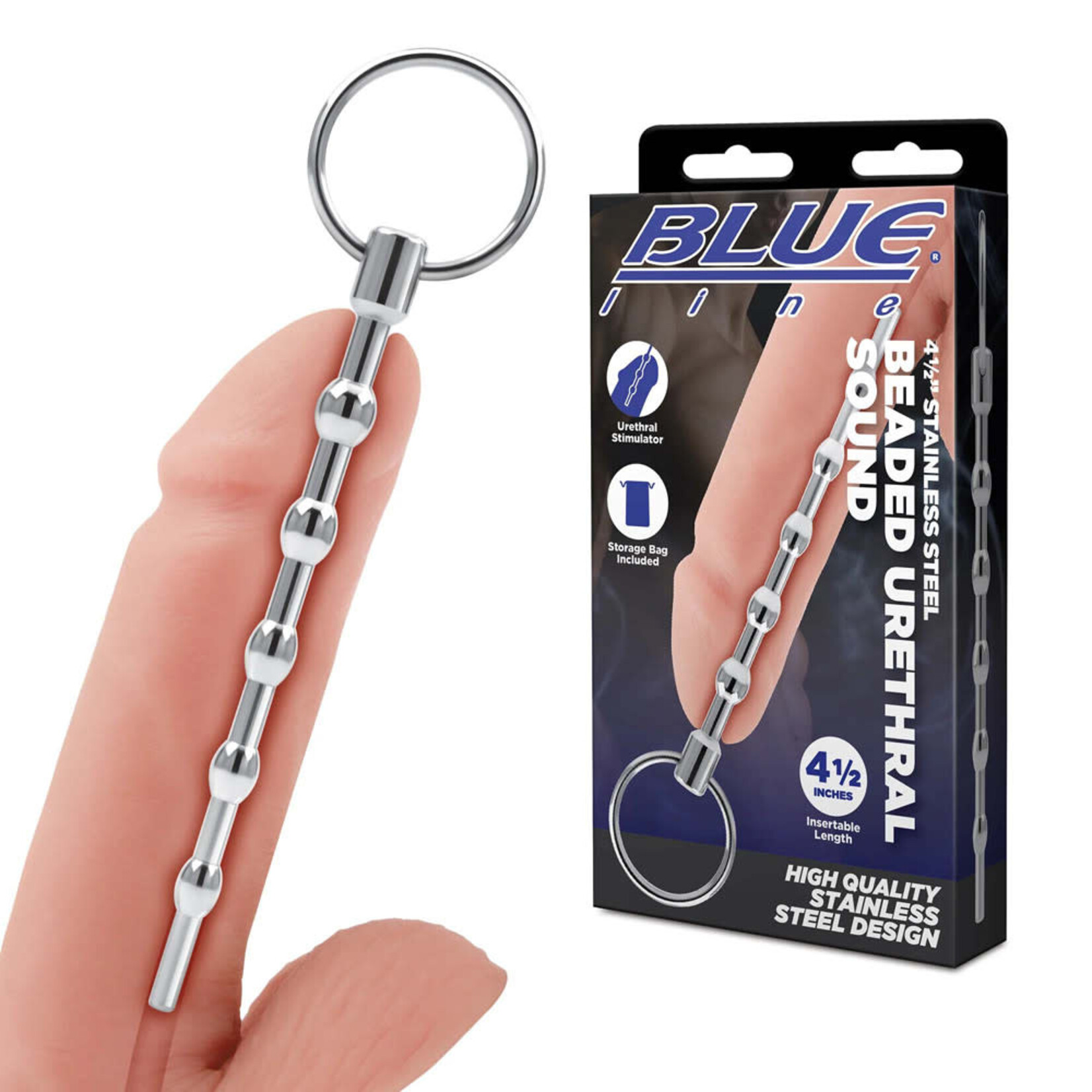 Electric Novelties 4.5" Stainless Steel Beaded Urethral Sound