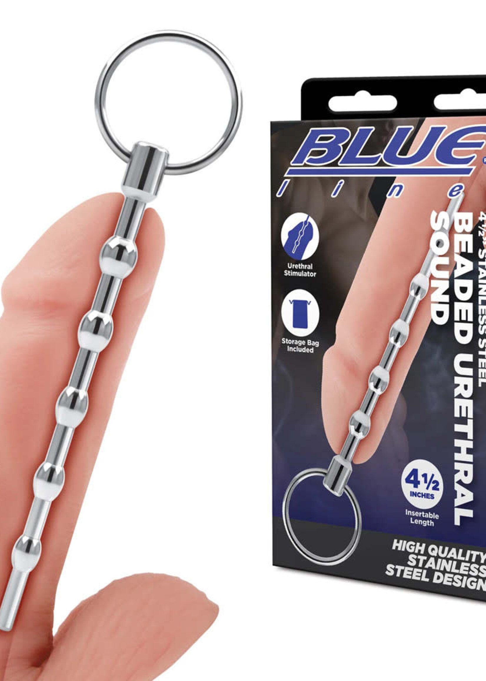 Electric Novelties 4.5" Stainless Steel Beaded Urethral Sound