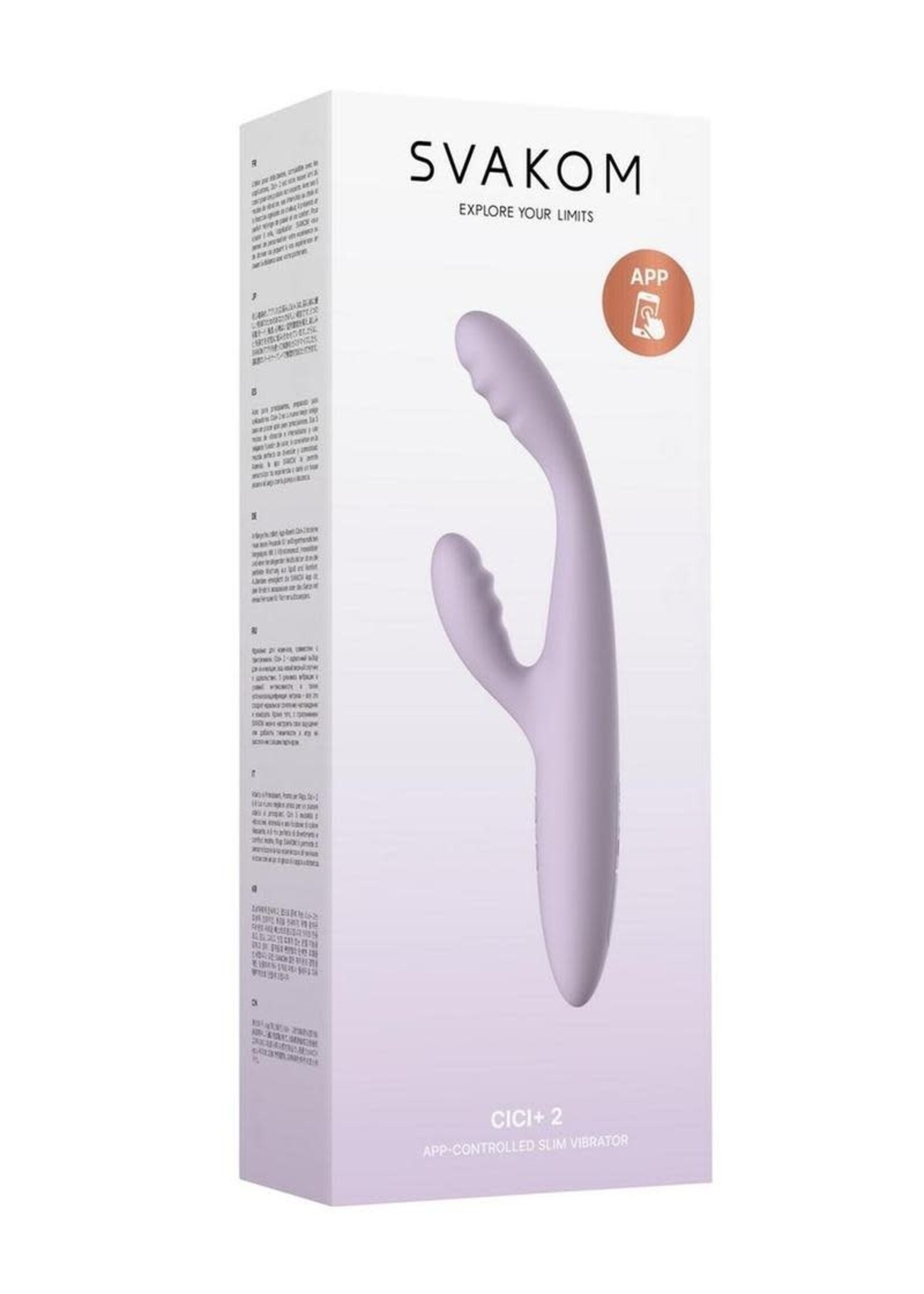 Svakom Svakom CICI Plus 2 Rechargeable Silicone App Controlled G-Spot Warming Vibrator - Lavender