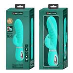 Pretty Love Prescott Super Soft Rabbit Silicone Vibrator - Vibrator -Teal