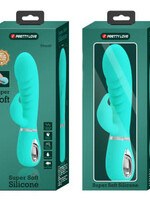 Pretty Love Prescott Super Soft Rabbit Silicone Vibrator - Vibrator -Teal