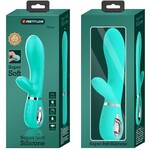 Pretty Love Thomas Super Soft Silicone Rabbit Vibrator - Turquoise