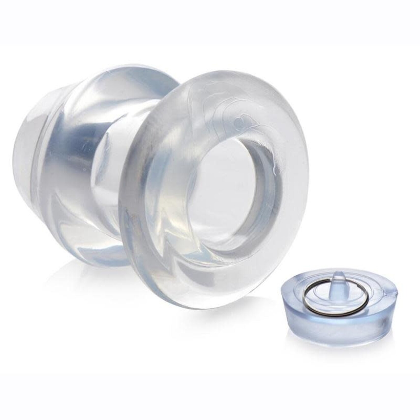 XR Brands Master Series Master Series Ass Bung Clear Hollow Anal Dilator 4.1in - XLarge