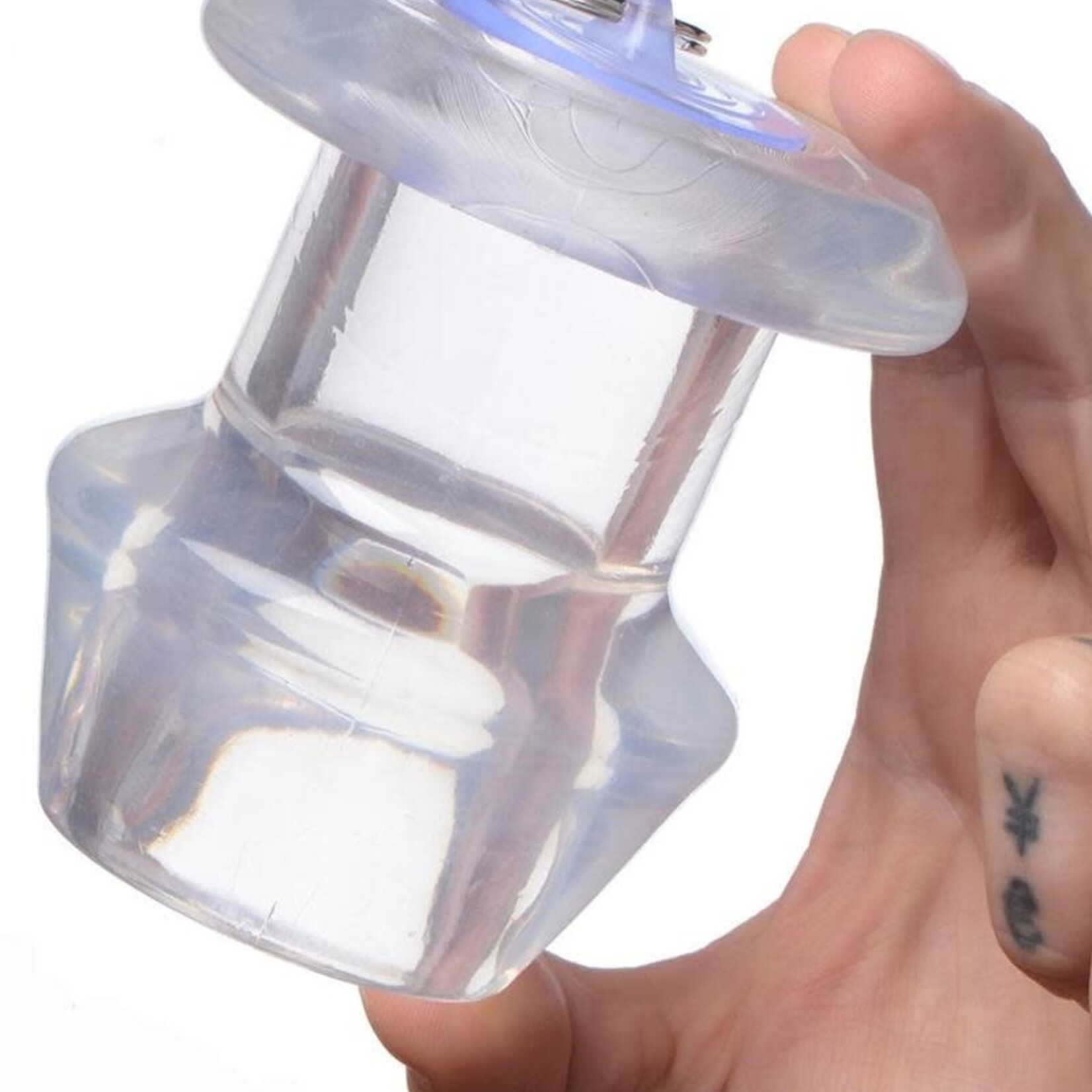 XR Brands Master Series Master Series Ass Bung Clear Hollow Anal Dilator 4.1in - XLarge