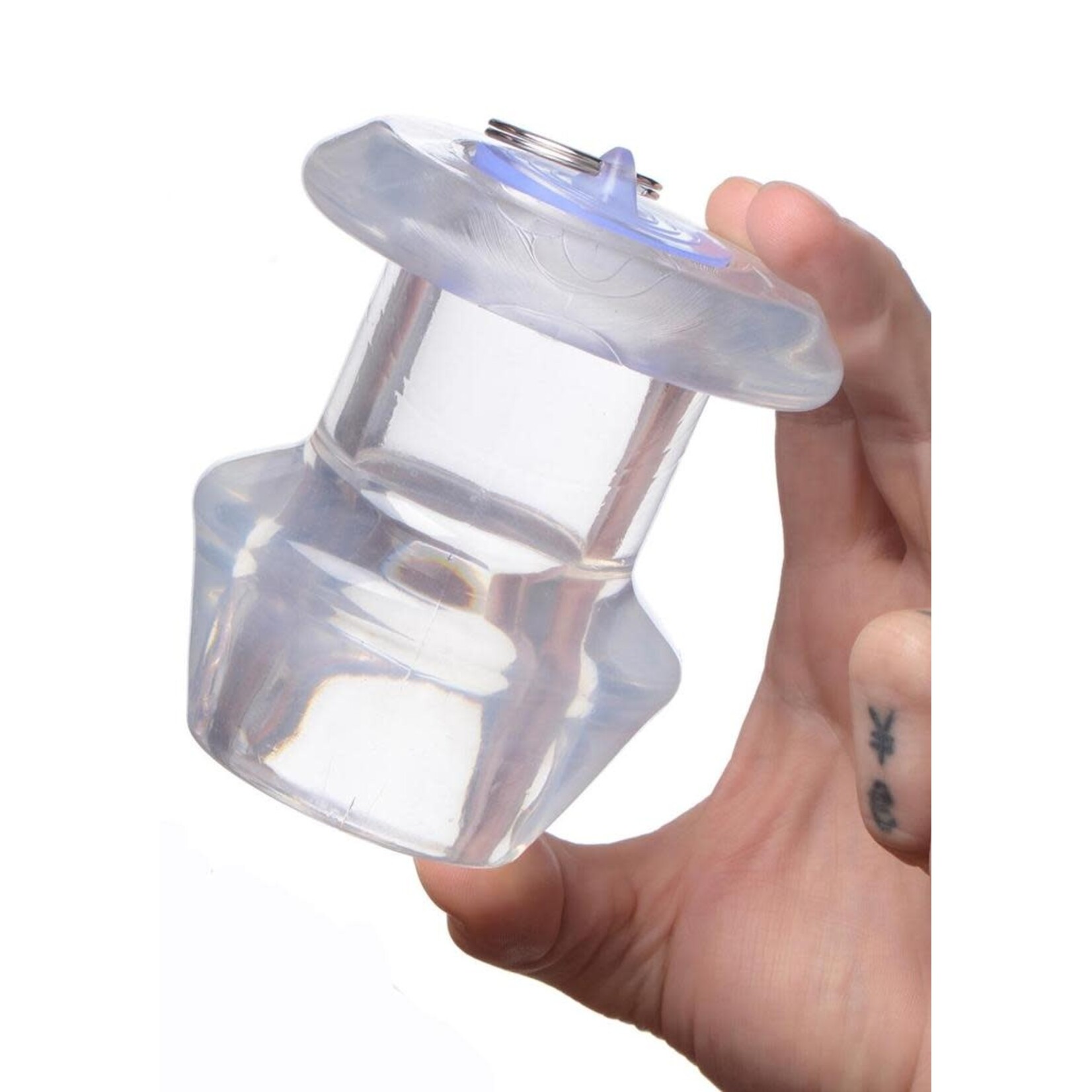 XR Brands Master Series Master Series Ass Bung Clear Hollow Anal Dilator 4.1in - XLarge