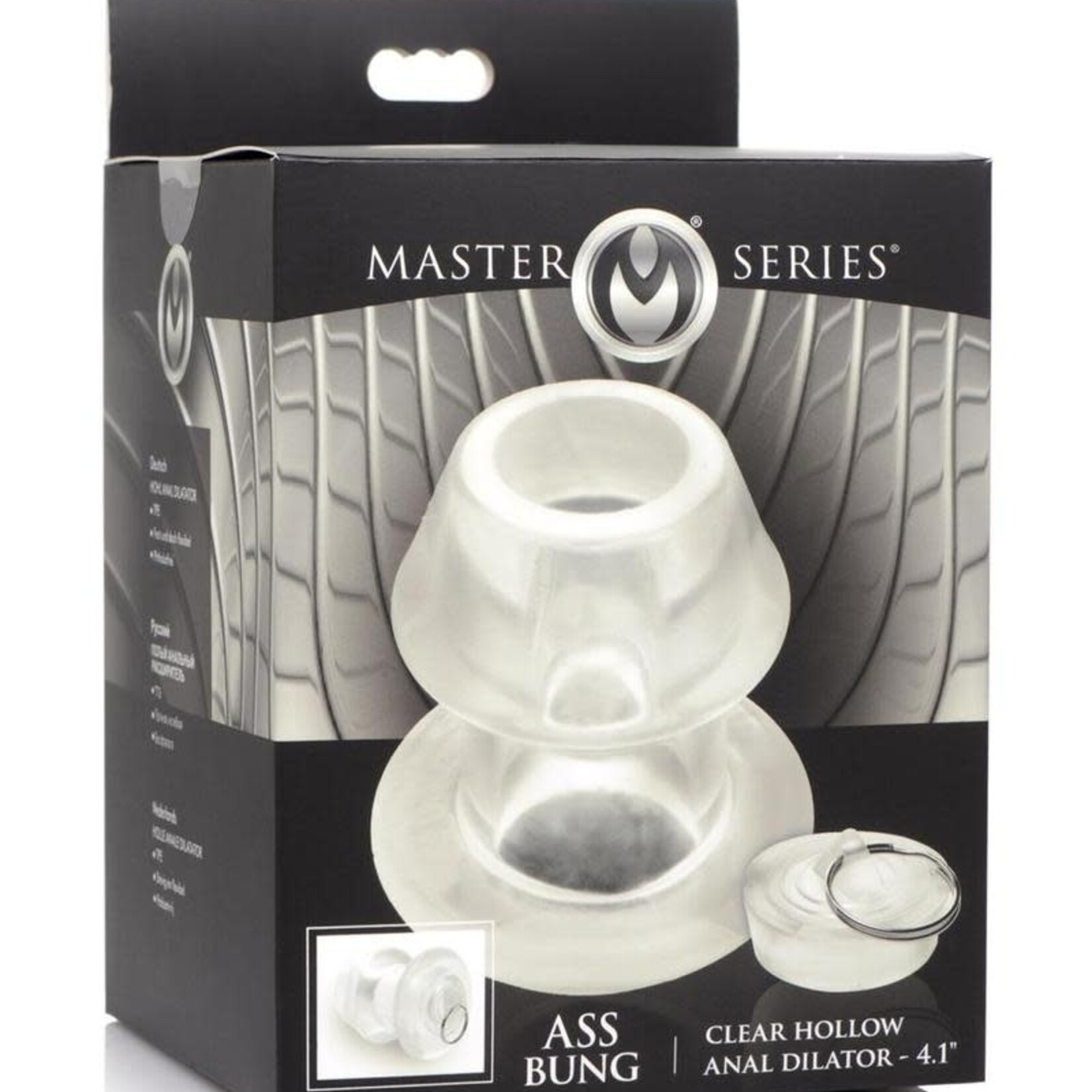 XR Brands Master Series Master Series Ass Bung Clear Hollow Anal Dilator 4.1in - XLarge