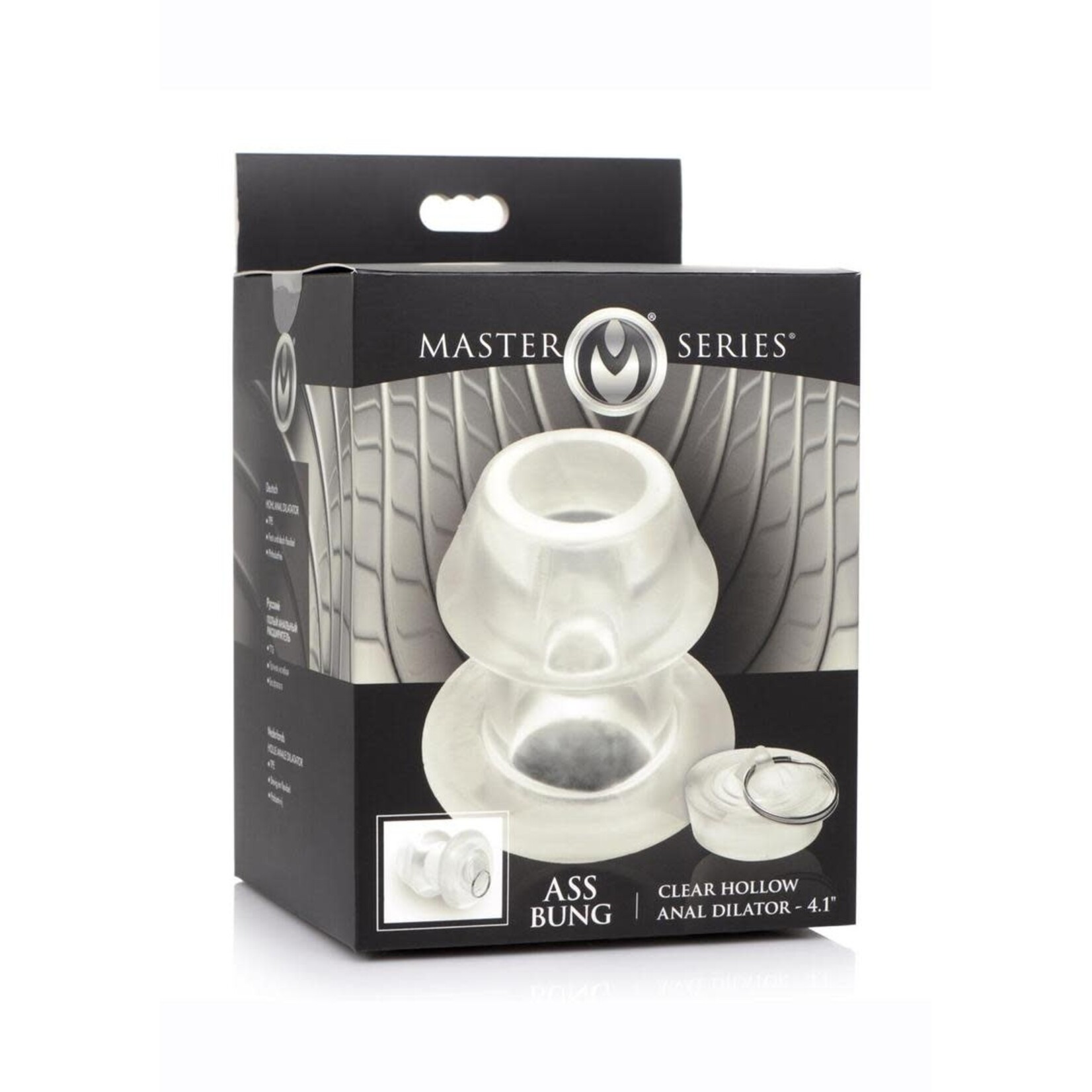 XR Brands Master Series Master Series Ass Bung Clear Hollow Anal Dilator 4.1in - XLarge