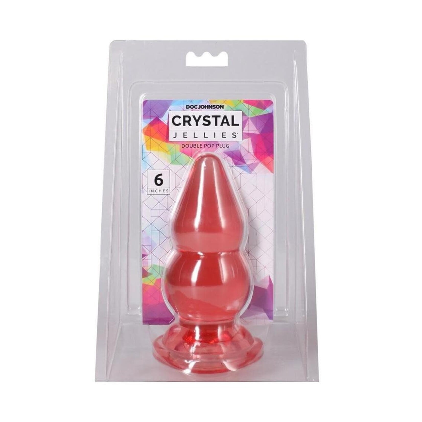 Doc Johnson Crystal Jellies - Double Pop Plug - 6 Inch