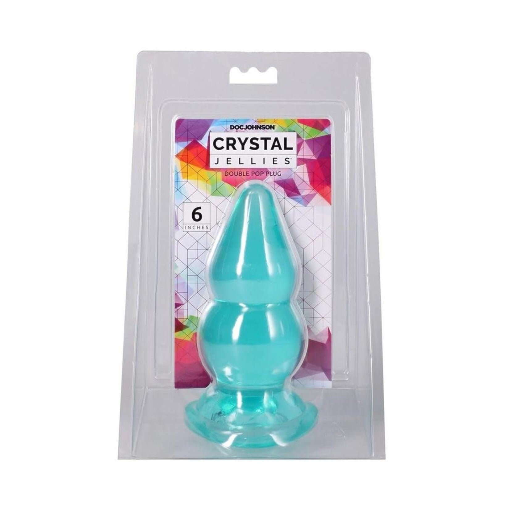 Doc Johnson Crystal Jellies - Double Pop Plug - 6 Inch