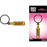 Wood Rocket Paddle Daddy Keychain - Yellow/Black