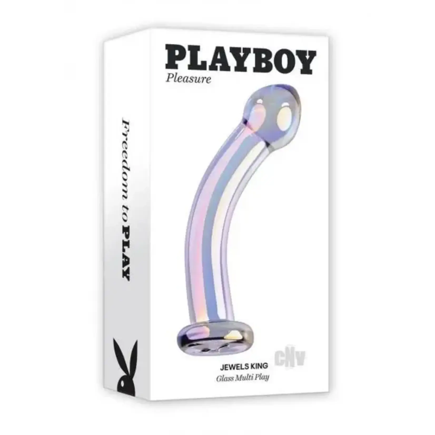 Evolved Novelties Playboy Jewels King Glass Probe - Purple