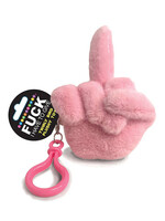Little Genie Fucks to Give Twirly Bird Plushy Keychain Charm - Pink
