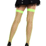 Leg Avenue Leg Avenue Fence Net Thigh High - Neon Green - O/S