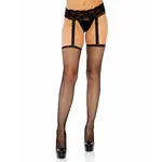 Leg Avenue Leg Avenue Fishnet Garterbelt Stocking - Plus Size - Black