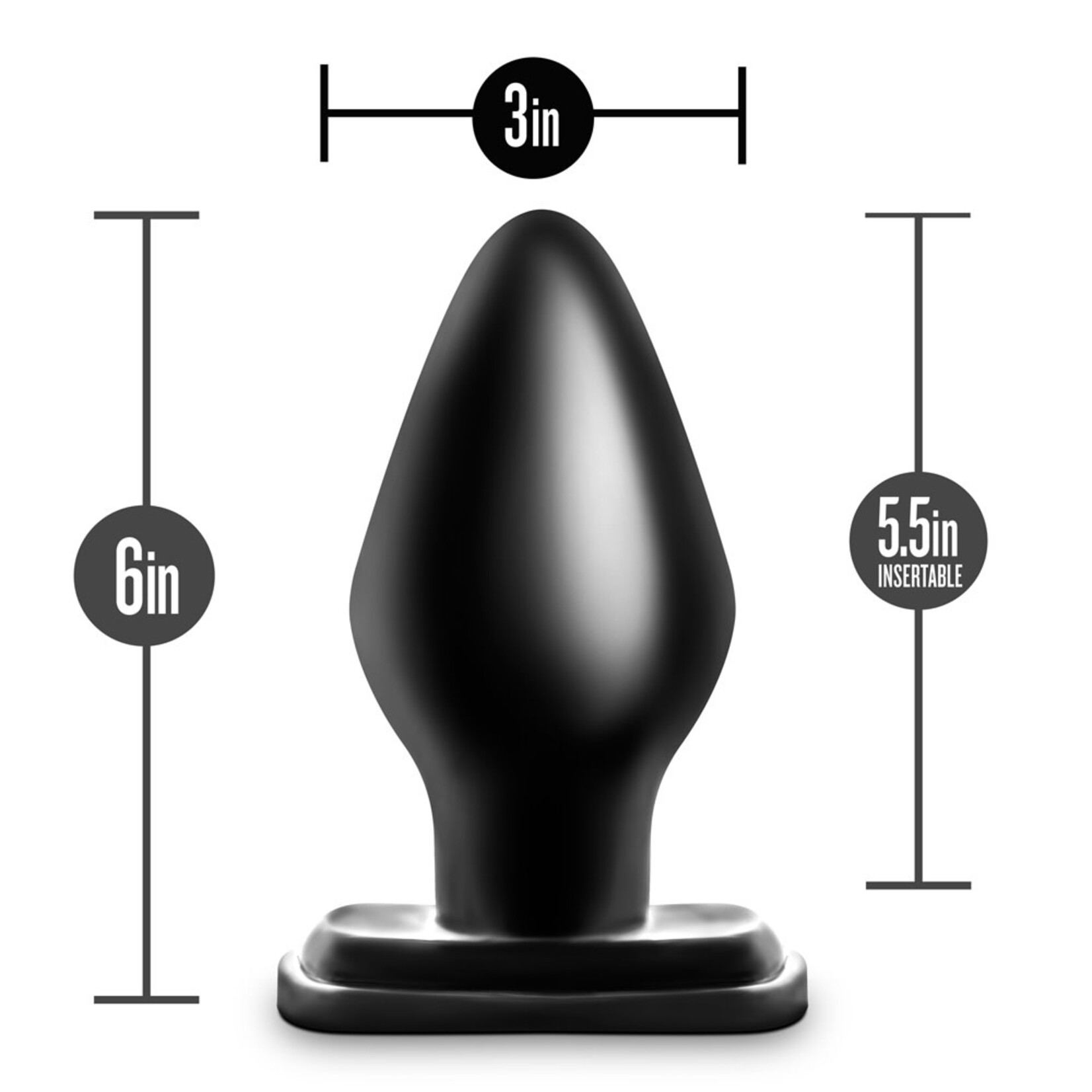 Blush Novelties Anal Adventures XXL Butt Plug - Black