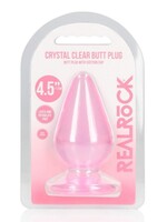 Shots RealRock Realrock Crystal Clear Anal Plug 4.5''