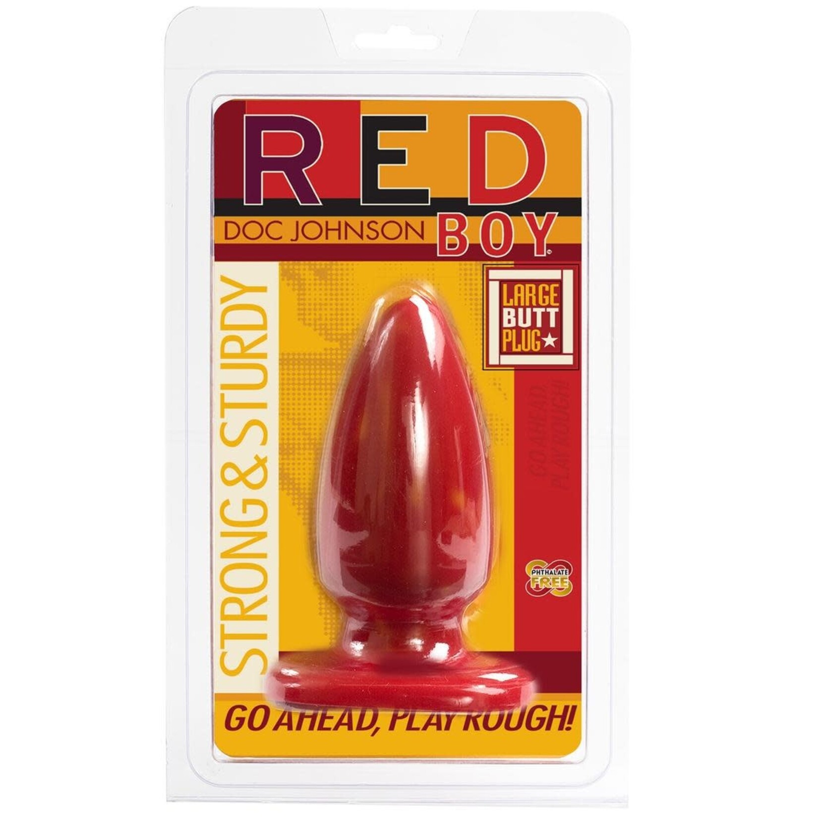 Doc Johnson Red Boy - Large Butt Plug - Red