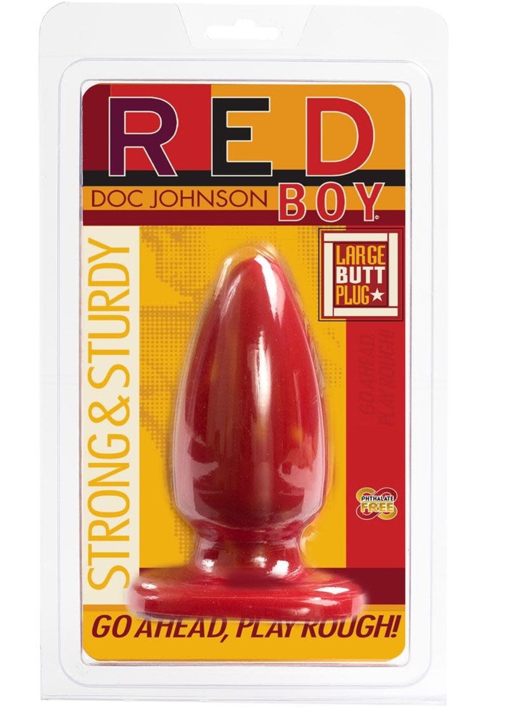 Doc Johnson Red Boy - Large Butt Plug - Red