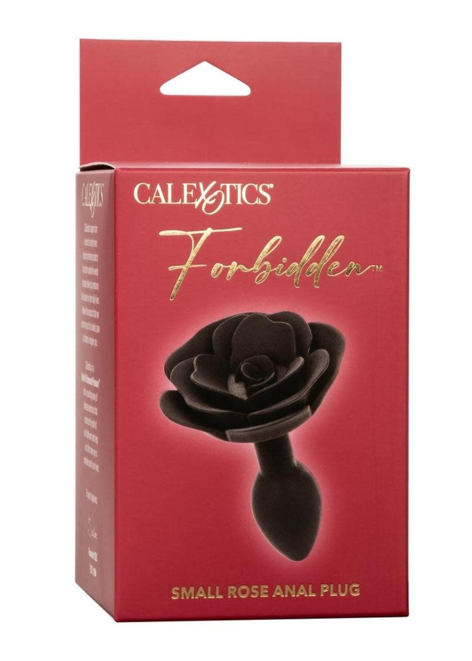 Calexotics Forbidden Rose Silicone Anal Plug - Small - Black