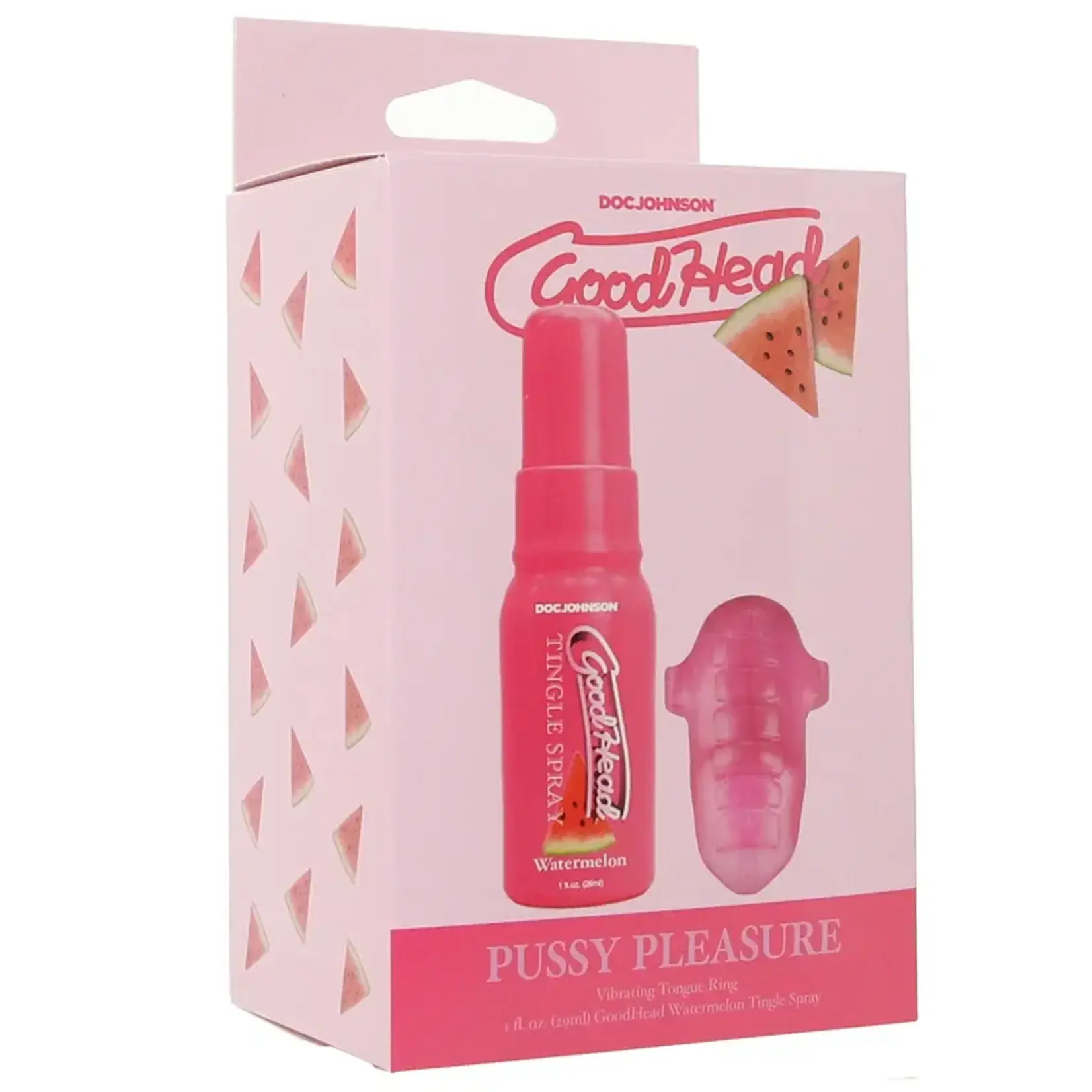 Doc Johnson GoodHead Pussy Pleasure Party Oral Sex Kit - 1 oz Watermelon Tingle Spray