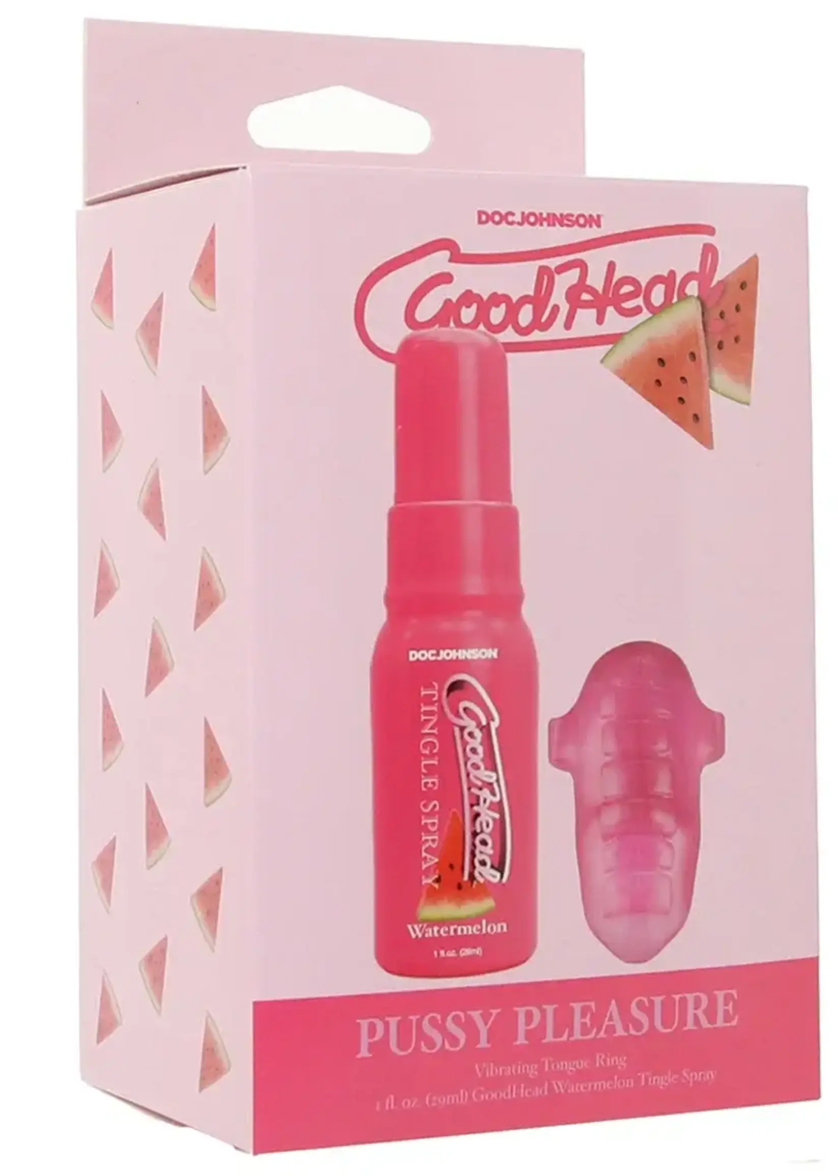 Doc Johnson GoodHead Pussy Pleasure Party Oral Sex Kit - 1 oz Watermelon Tingle Spray