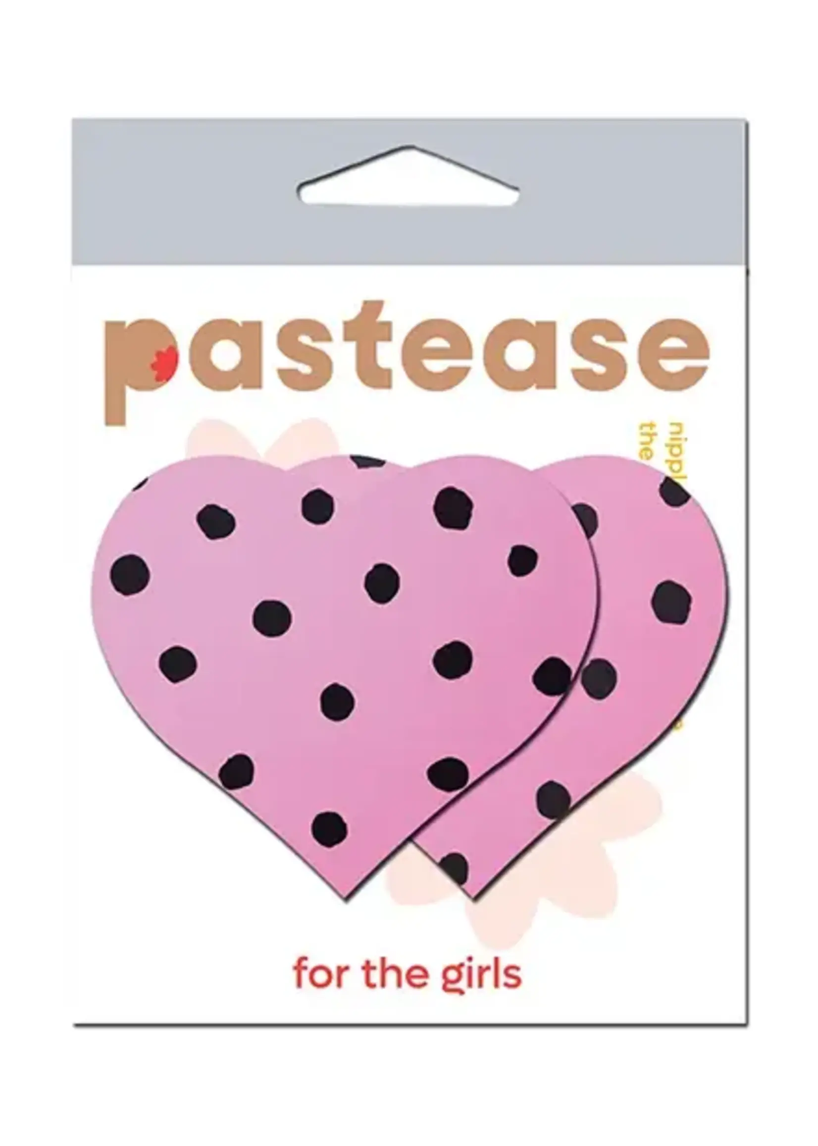 Pastease Pastease Heart w/Polka Dot - Pink/Black O/S