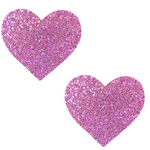 Neva Nude Pegasus Kisses Iridescent Pink Glitter I Heart U Nipztix Pasties