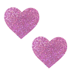 Neva Nude Pegasus Kisses Iridescent Pink Glitter I Heart U Nipztix Pasties