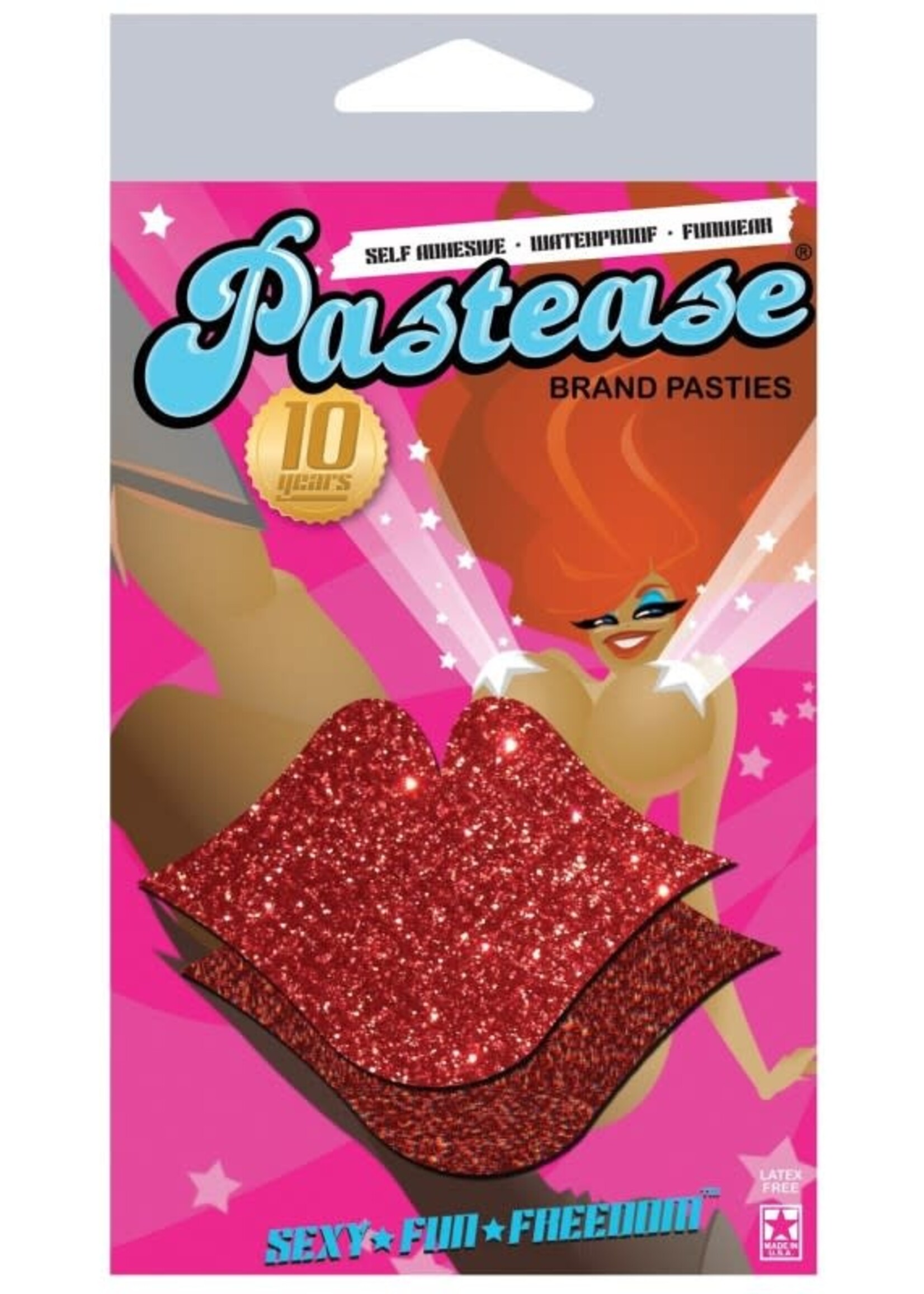 Pastease Pastease Glitter Lips - Red O/S