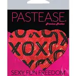 Pastease Pastease Glitter XOXO Heart - Red/Black O/S