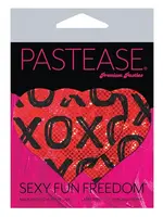 Pastease Pastease Glitter XOXO Heart - Red/Black O/S