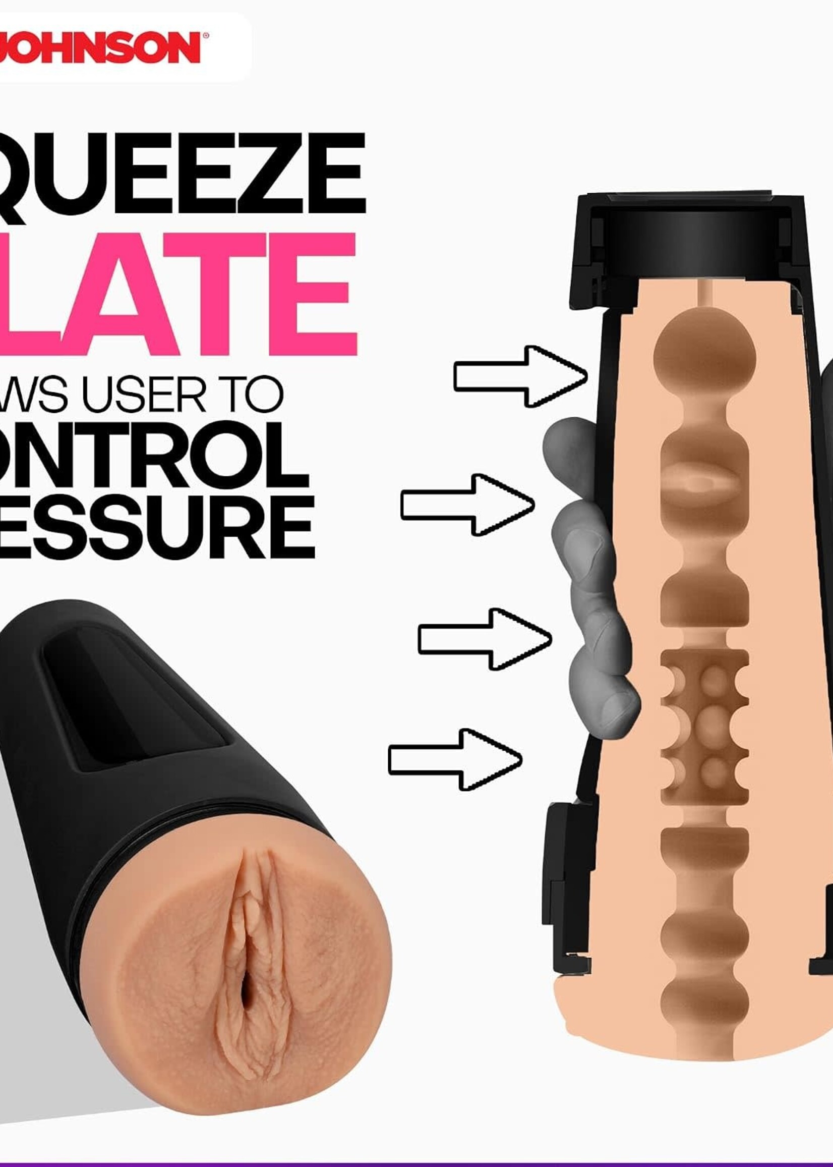 Doc Johnson Main Squeeze Jane Wilde Ultraskyn Masturbator - Pussy - Vanilla