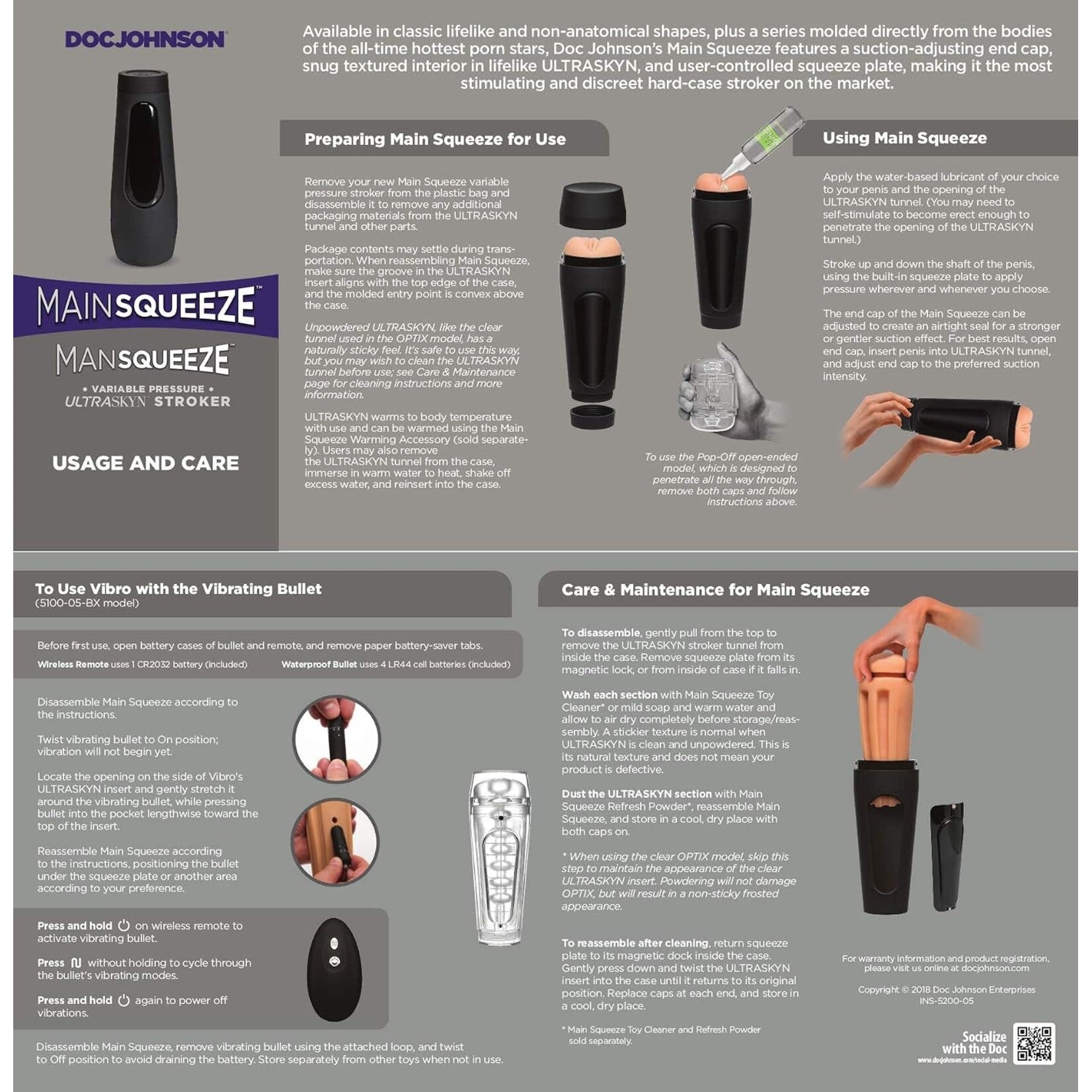 Doc Johnson Main Squeeze Jane Wilde Ultraskyn Masturbator - Pussy - Vanilla