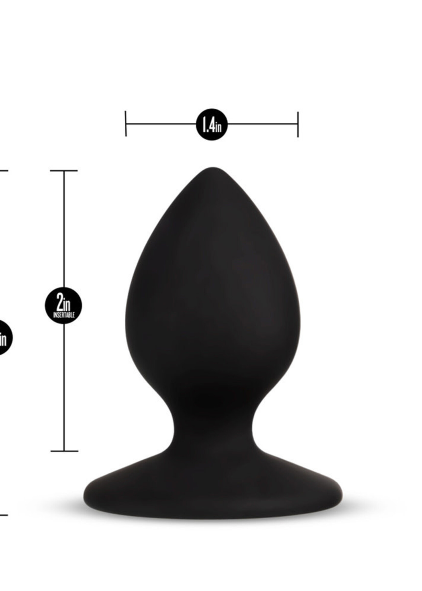 Blush Novelties Temptasia Slut Silicone Butt Plug - Black