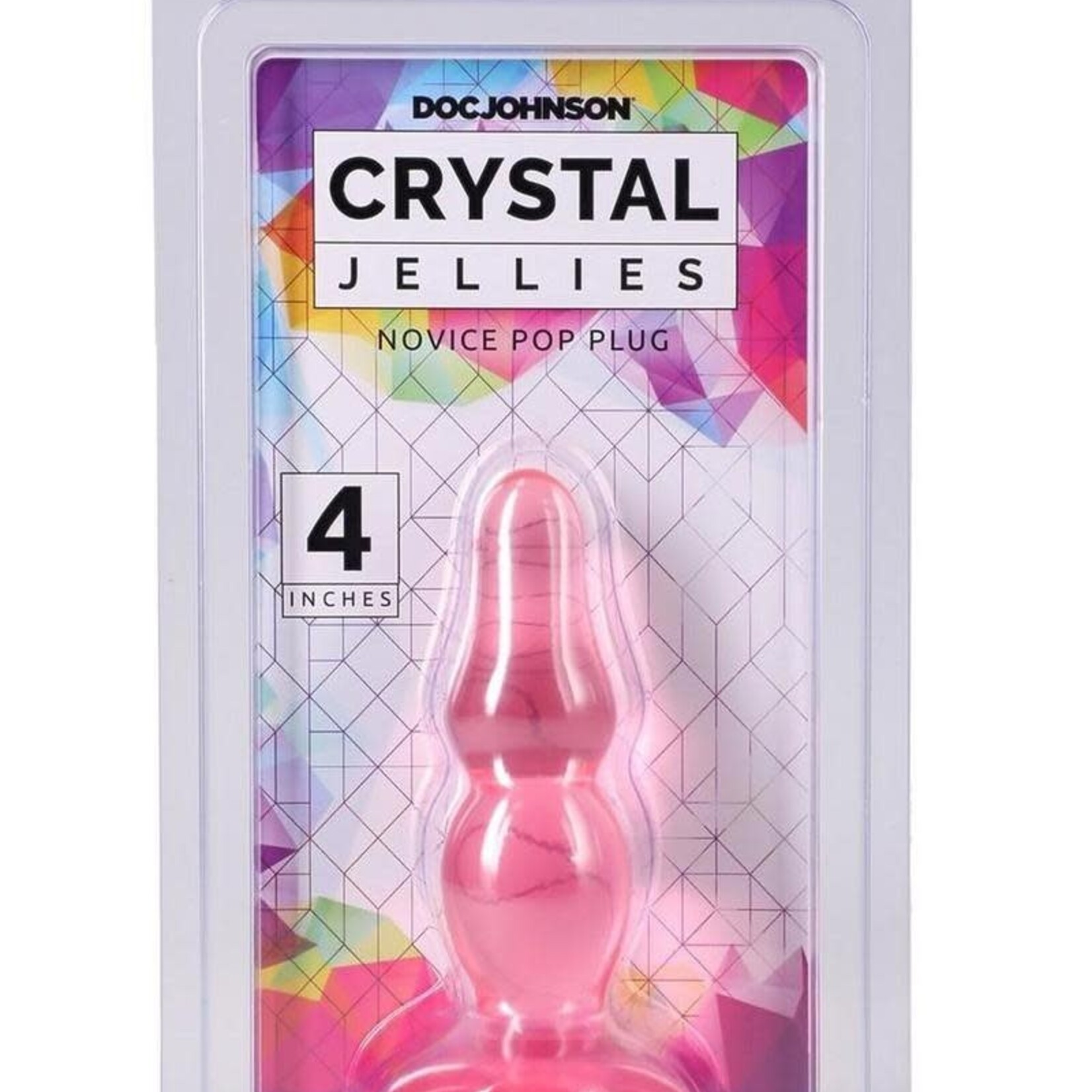 Doc Johnson Crystal Jellies - Novice Pop Plug - 4 Inch