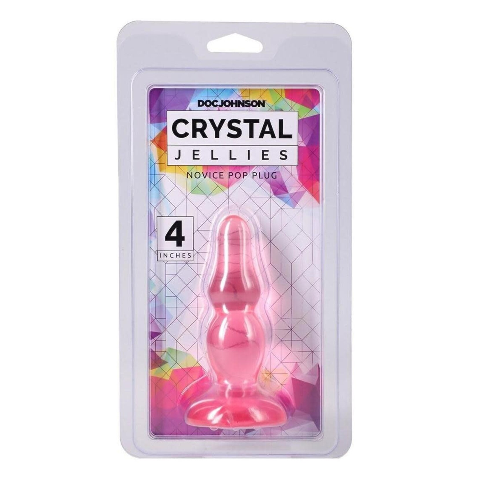 Doc Johnson Crystal Jellies - Novice Pop Plug - 4 Inch