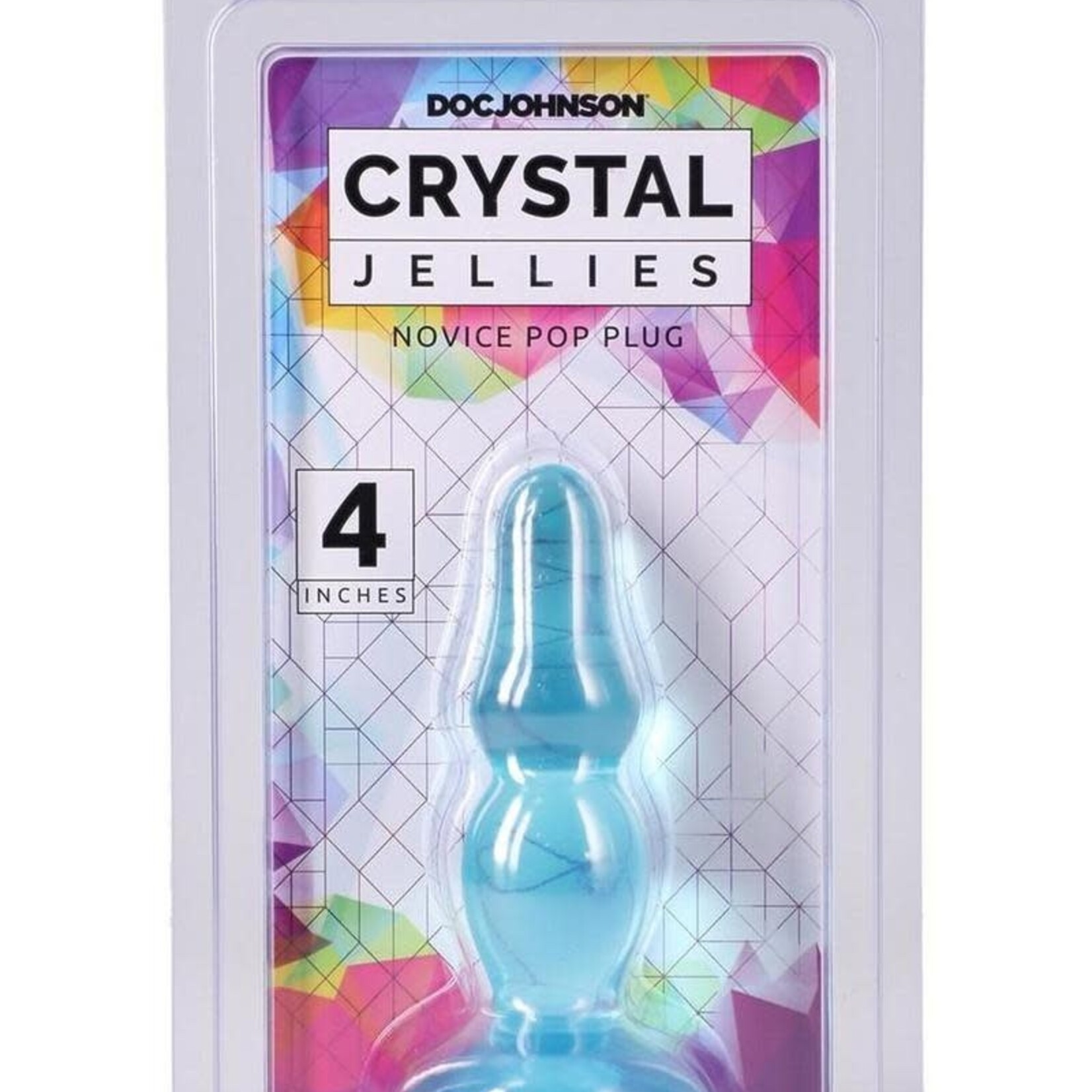 Doc Johnson Crystal Jellies - Novice Pop Plug - 4 Inch