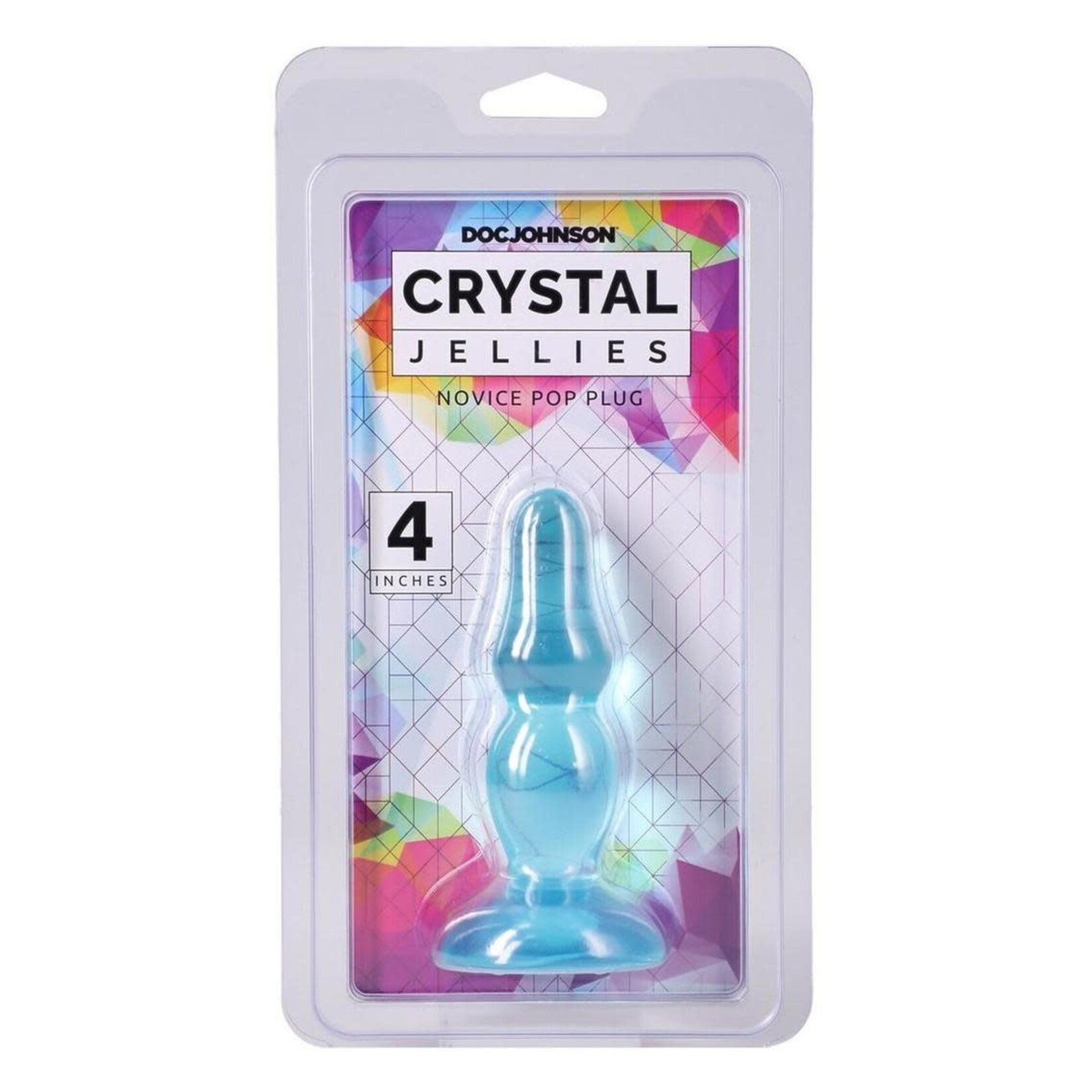 Doc Johnson Crystal Jellies - Novice Pop Plug - 4 Inch